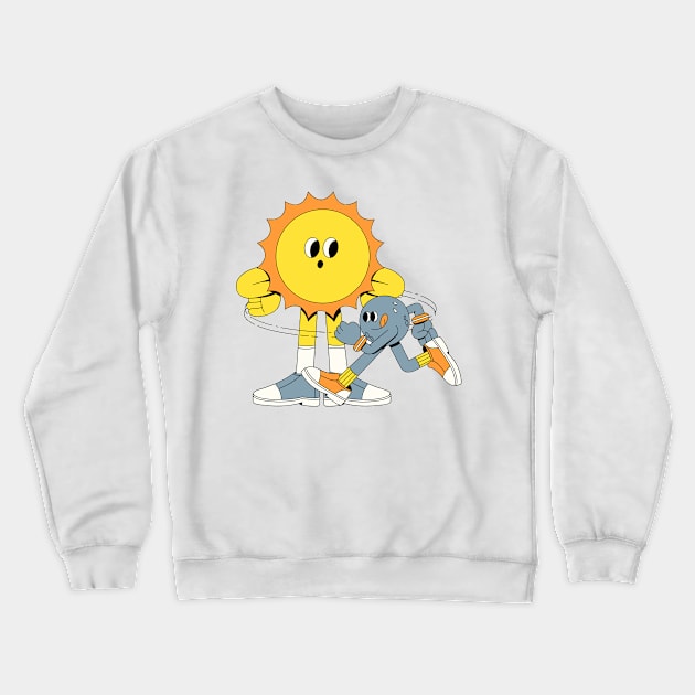 Sun Design Crewneck Sweatshirt by Imagination